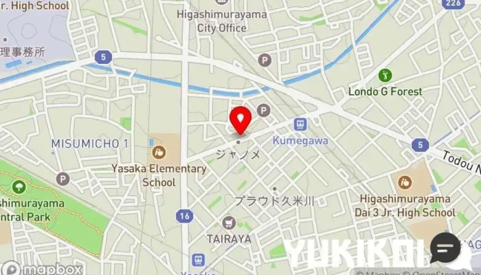 の地図 てんぷら 天よし 天ぷら店, 和食店 で 東村山市