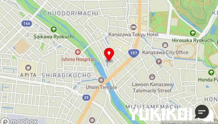 の地図 とおりゃんせ KANAZAWA FOODLABO 和食店, グリル, バー, フランス料理店, イタリア料理店, おばんざい料理店, ラーメン屋, レストラン, スペイン料理店, 焼肉店 で 金沢市