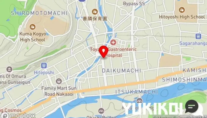 の地図 とり丸 焼き鳥店 で 人吉市