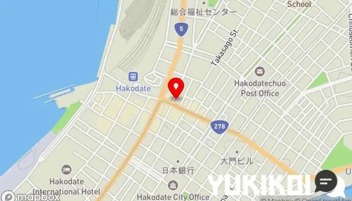 の地図 とん平 函館駅前店 お好み焼き店 で 函館市