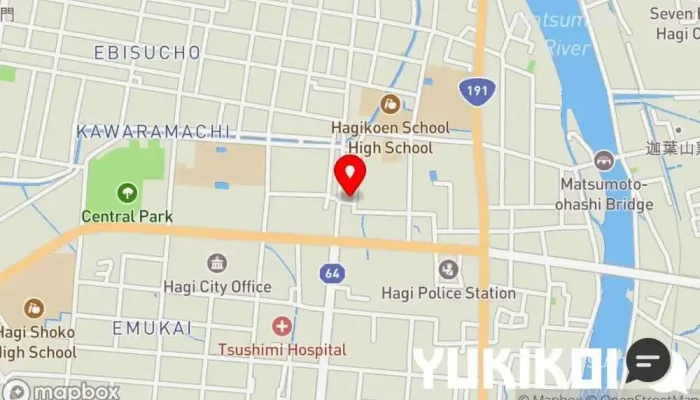 の地図 どんどん 唐樋店 うどん屋, テイクアウト で 萩市
