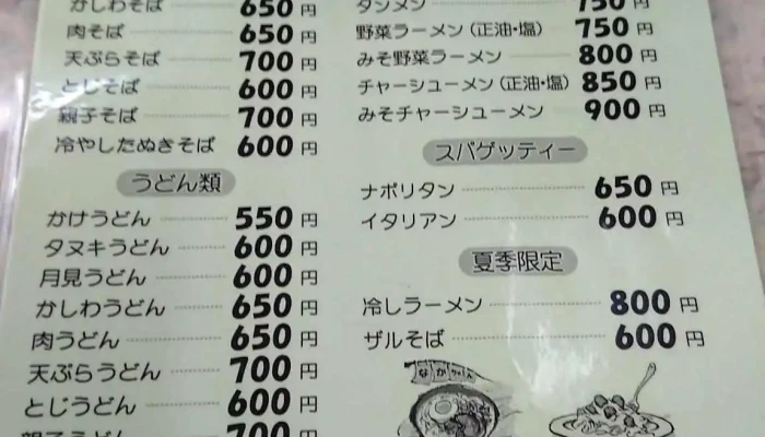 なかちゃん食堂 -  メニュー - 芦別市