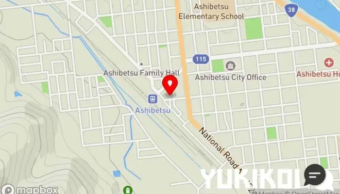 の地図 なかちゃん食堂 ラーメン屋 で 芦別市