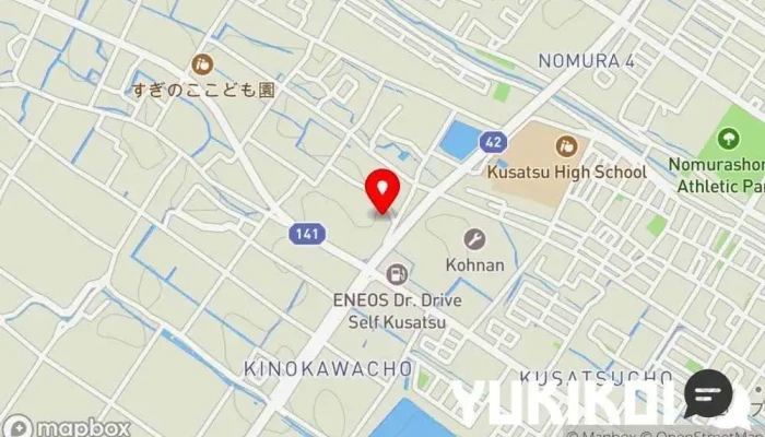 の地図 なごやか亭 草津木川店 回転寿司店 で 草津市