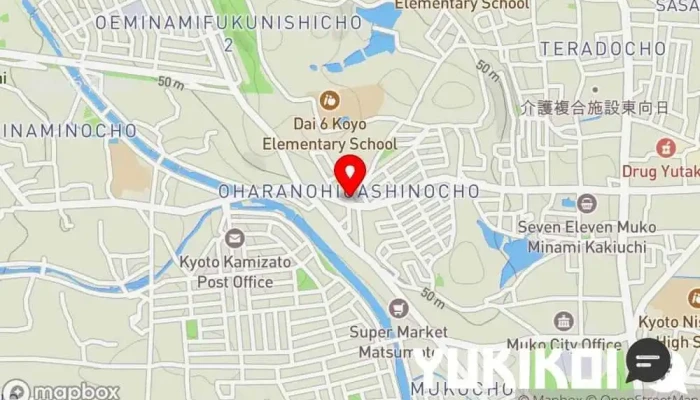 の地図 にしりょう向陽台店 レストラン で 京都市