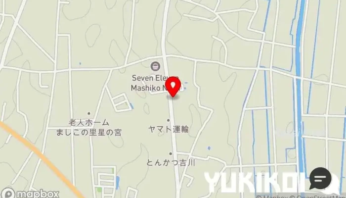 の地図 ぱんだ食堂 定食屋, アイスクリーム店 で 益子町