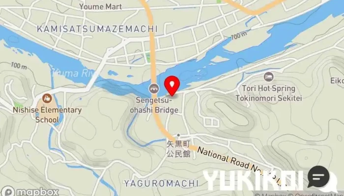 の地図 ひまわり亭 和食店 で 人吉市