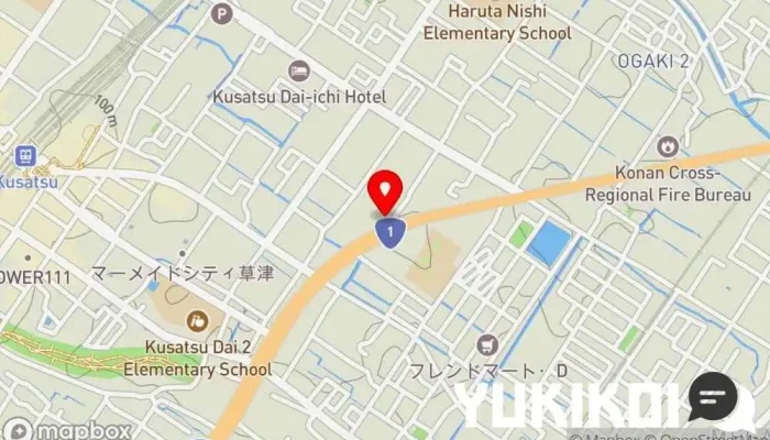 の地図 びっくりドンキー 草津店 ファミリー レストラン で 栗東市