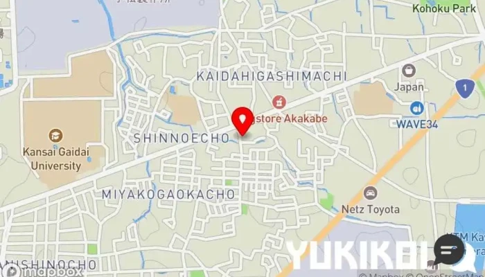 の地図 ふみ寿し 寿司店 で 枚方市
