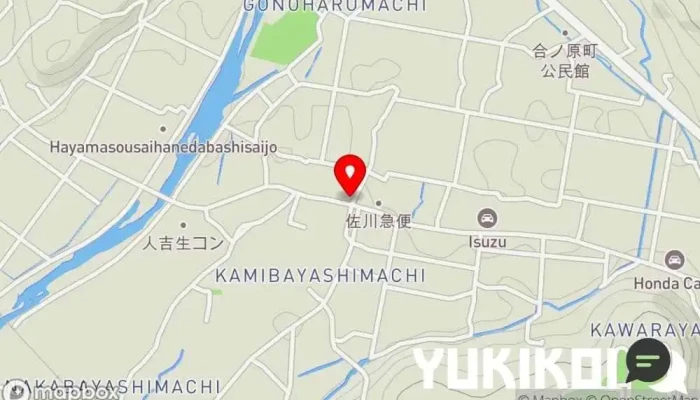 の地図 ふれあい食堂 定食屋 で 人吉市