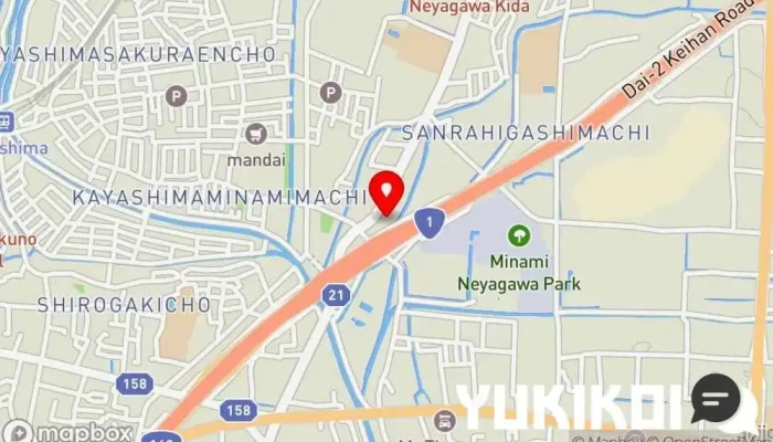 の地図 まいどおおきに食堂寝屋川讃良食堂 定食屋, レストラン で 寝屋川市