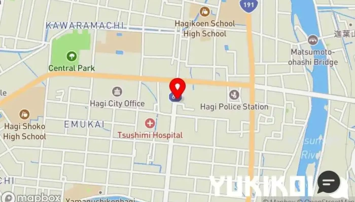 の地図 まるたんラーメン ラーメン屋 で 萩市