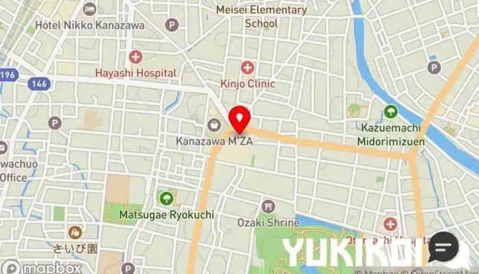 の地図 まわる寿し もりもり寿し 近江町店 回転寿司店 で 金沢市