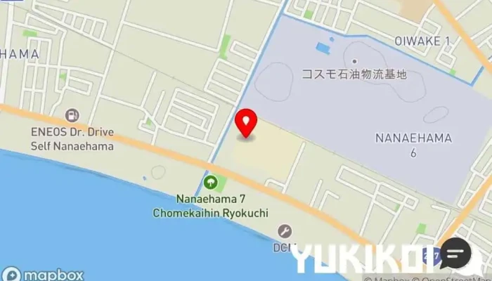 の地図 めん六や 上磯店 定食屋 で 北斗市