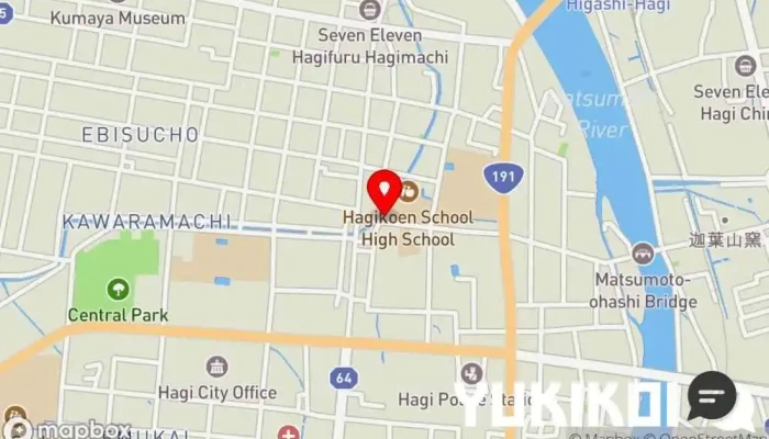 の地図 やきにく食堂Kou-こう- 焼肉店, 和食店 で 萩市