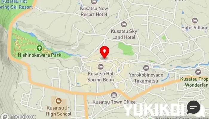 の地図 やすらぎ亭 蕎麦店 で 草津町