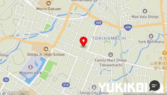 の地図 やぶそば 蕎麦店 で 新庄市