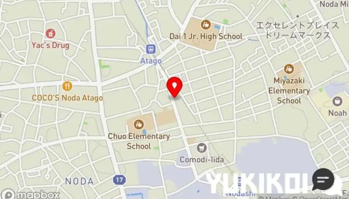 の地図 ゆたか 中華料理店 で 野田市