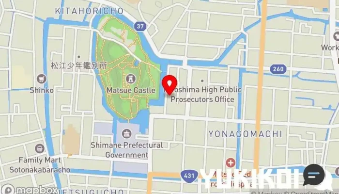 の地図 ろんぢん 松江本店 しゃぶしゃぶレストラン, 居酒屋, 日本式洋食レストラン, すき焼き/しゃぶしゃぶ店, 軽食店, 洋食レストラン で 松江市