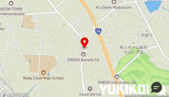 の地図 わかくさ 日本式洋食レストラン, 和食店 で 野田市