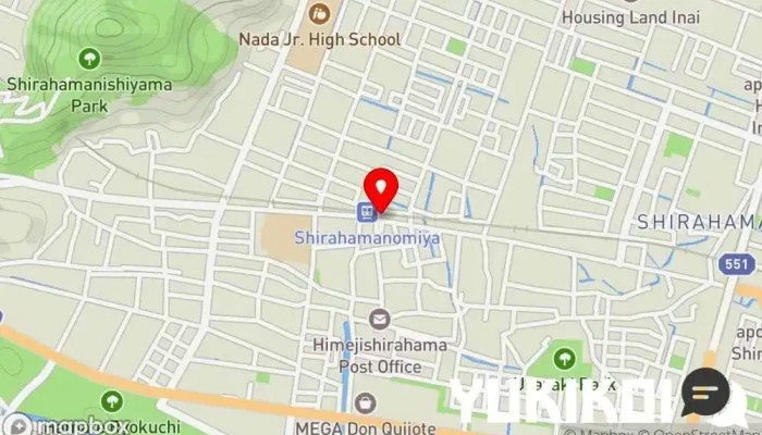 の地図 アクアスペースバーｏｓｓａｍ 居酒屋 で 姫路市
