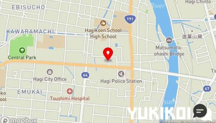 の地図 エスカイヤ・城門 イタリア料理店 で 萩市