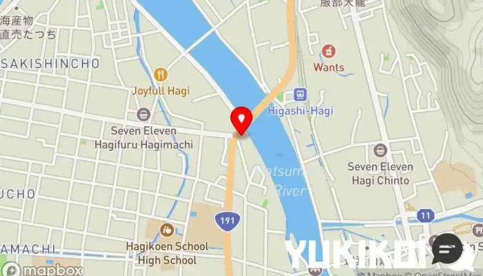 の地図 カフェ ル・グラン カフェ・喫茶, イタリア料理店, レストラン で 萩市