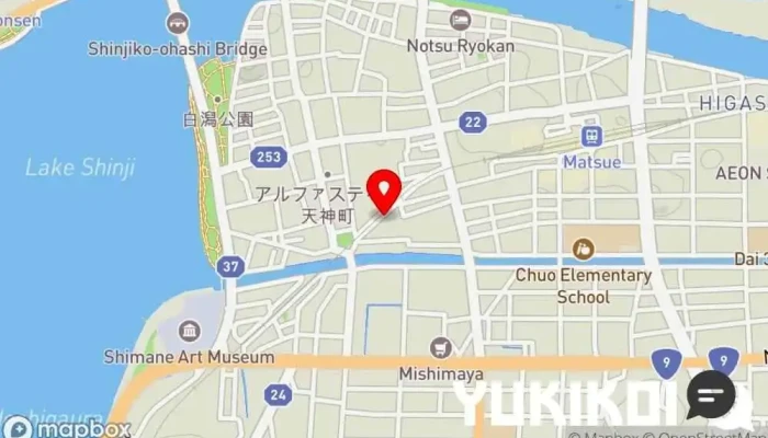 の地図 カメノ食堂 レストラン, とんかつ店 で 松江市
