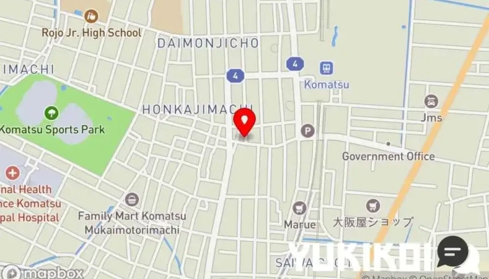 の地図 カレーの市民 アルバ 小松本店 カレー店, レストラン で 小松市