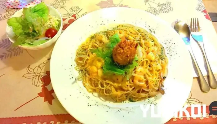 カレースパゲッティー 北緯45 料理飲み物 - 名寄市
