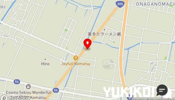 の地図 ガスト 小松店 ファミリー レストラン, 朝食レストラン, 日本式洋食レストラン, 宅配/出前, テイクアウト, レストラン, 洋食レストラン で 小松市