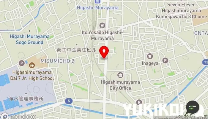 の地図 ガスト 東村山市役所前店 ファミリー レストラン, 朝食レストラン, 日本式洋食レストラン, 宅配/出前, テイクアウト, レストラン, 洋食レストラン で 東村山市