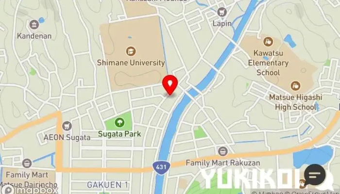 の地図 ガスト 松江北店 ファミリー レストラン, 朝食レストラン, 日本式洋食レストラン, 宅配/出前, テイクアウト, レストラン, 洋食レストラン で 松江市
