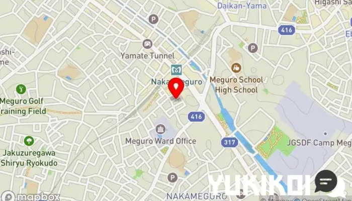 の地図 キッチン パンチ レストラン, サラダ ショップ で 目黒区