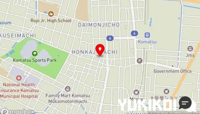 の地図 キッチン咲来楽 肉料理店 で 小松市