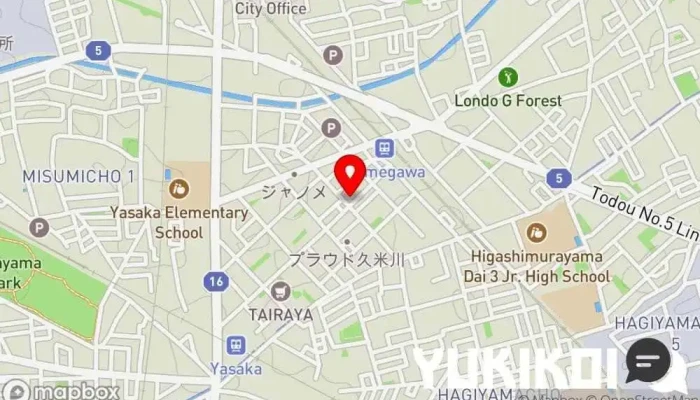 の地図 キッチン若松 和食店 で 東村山市