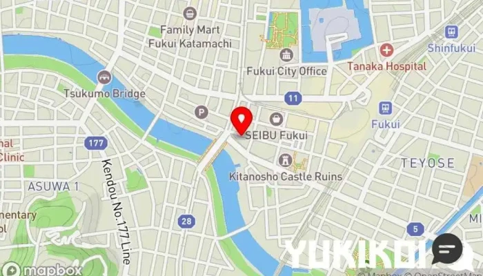 の地図 クッチーナ イタリア料理店 で 福井市