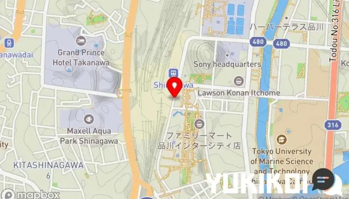 の地図 グランド セントラル オイスター バー＆レストラン 品川店 オイスターバー　レストラン, レストラン, シーフード・海鮮料理店 で 港区