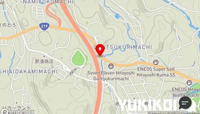 の地図 グルメ桑原 うなぎ料理店, 郷土料理店, 和食店 で 人吉市