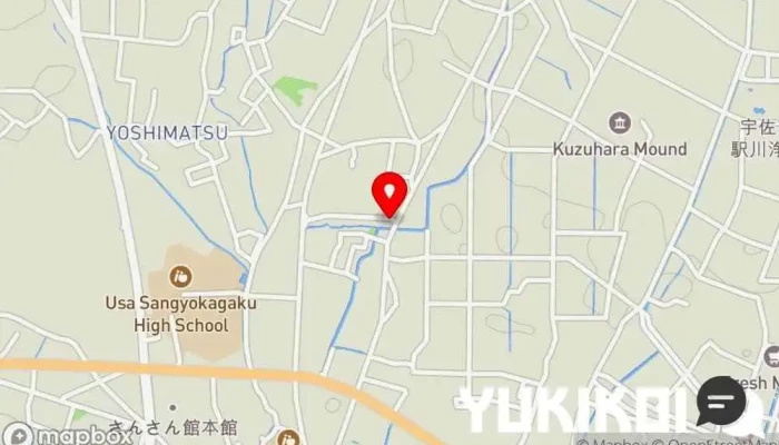 の地図 コットンフィールドラウンジ アメリカ料理店 で 宇佐市