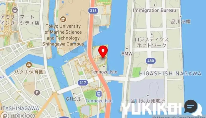 の地図 ザ・クルーズクラブ東京 船上レストラン, クルーズ代理店, イベント会場, フランス料理店 で 品川区