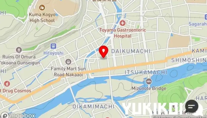の地図 シシリアン． バー, 軽食店 で 人吉市