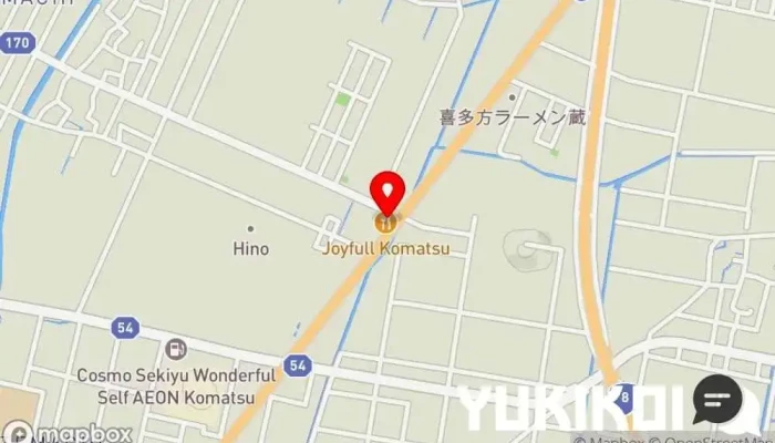 の地図 ジョイフル 小松店 レストラン で 小松市