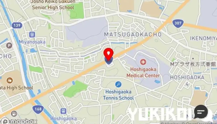 の地図 スシロー 枚方星ヶ丘店 回転寿司店, ファミリー レストラン, テイクアウト, レストラン, 寿司店, テイクアウト寿司店 で 枚方市