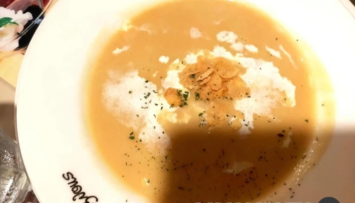 ステーキイタリアンレストラン ランデブー かぼちゃスープ - 渋川市