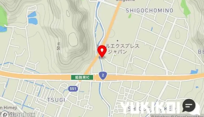 の地図 ステーキハウス フジ姫路東ランプ店 ステーキハウス で 姫路市