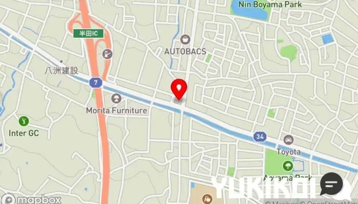 の地図 ステーキハウス ブロンコビリー半田インター店 ステーキハウス, レストラン で 半田市