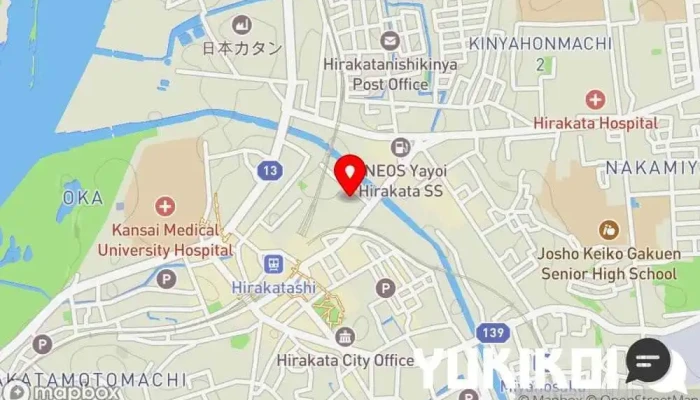 の地図 ソライロキッチン モアナ 枚方モール店 アメリカ料理店, レストラン, 軽食店 で 枚方市