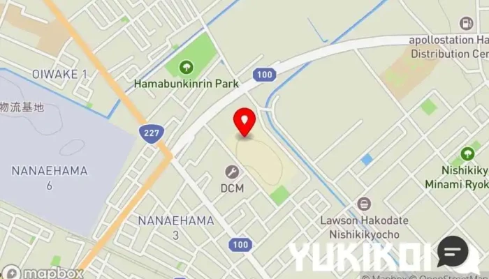 の地図 ディッパーダン イオン上磯店 クレープ店 で 北斗市