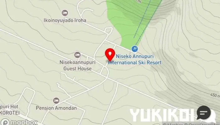 の地図 デルソーレ ピザ店 で ニセコ町